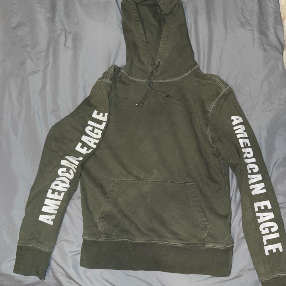 American Eagle Outfitters Green Hoodie Sweater